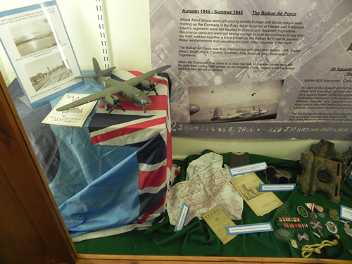 Display cases of 39th Squadron Marauders artefacts